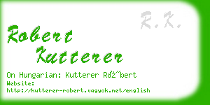 robert kutterer business card